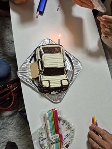 車の立体ケーキ