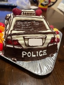 パトカーの立体ケーキ