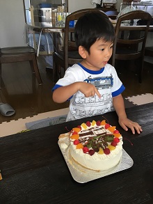 メカと電車のケーキ