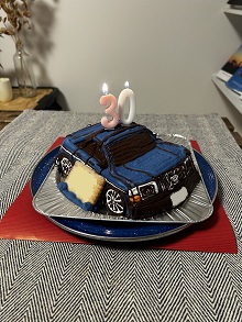 愛車の立体ケーキ
