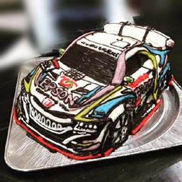 2018 Epson Modulo NSX-GT レーシングカーの立体ケーキ