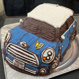 BMW MINI (ブルー) 車の立体ケーキ