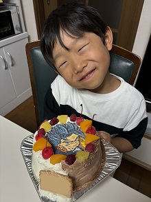 ベジットブルーのキャラクターケーキ