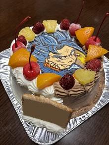 ベジットブルーのキャラクターケーキ