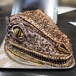 恐竜の立体ケーキ