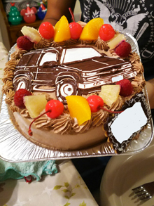 愛車のイラストケーキ