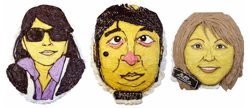 人物の顔型立体ケーキ