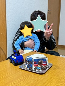 トラックの立体ケーキ