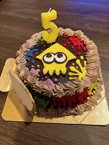 スプラトューンのキャラクターケーキ